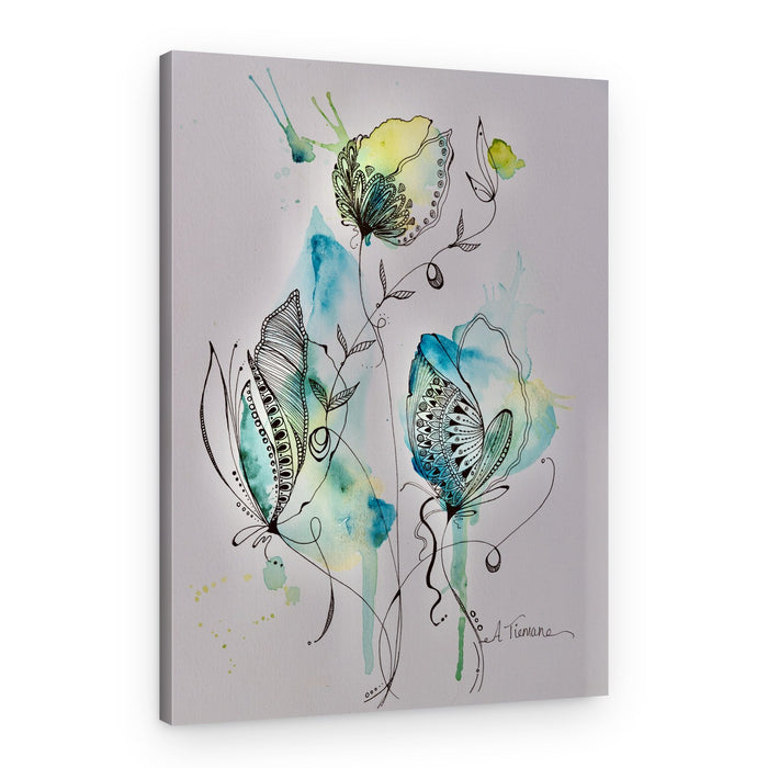 Ethereal Floral Doodles – Canvas Print
