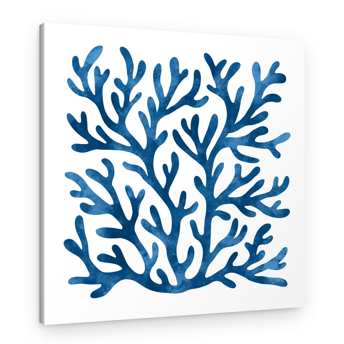 Watercolor Blue Coral – Canvas Print