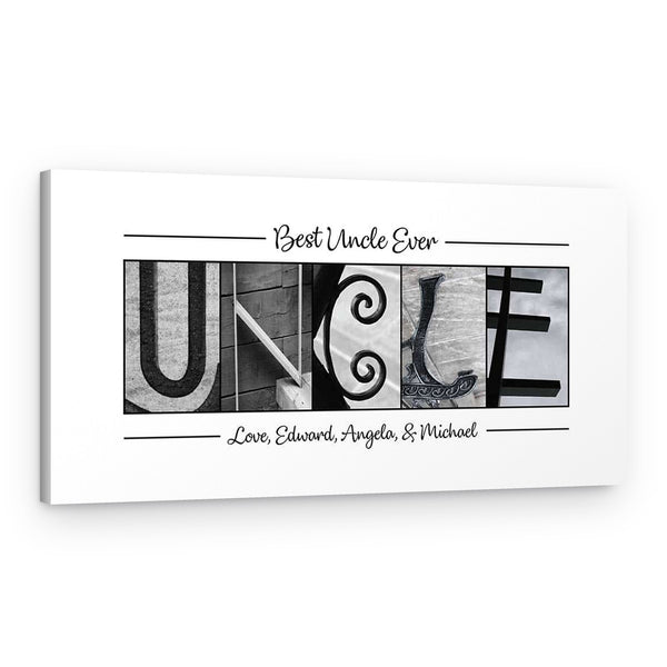 Best Uncle Ever Custom Canvas Print