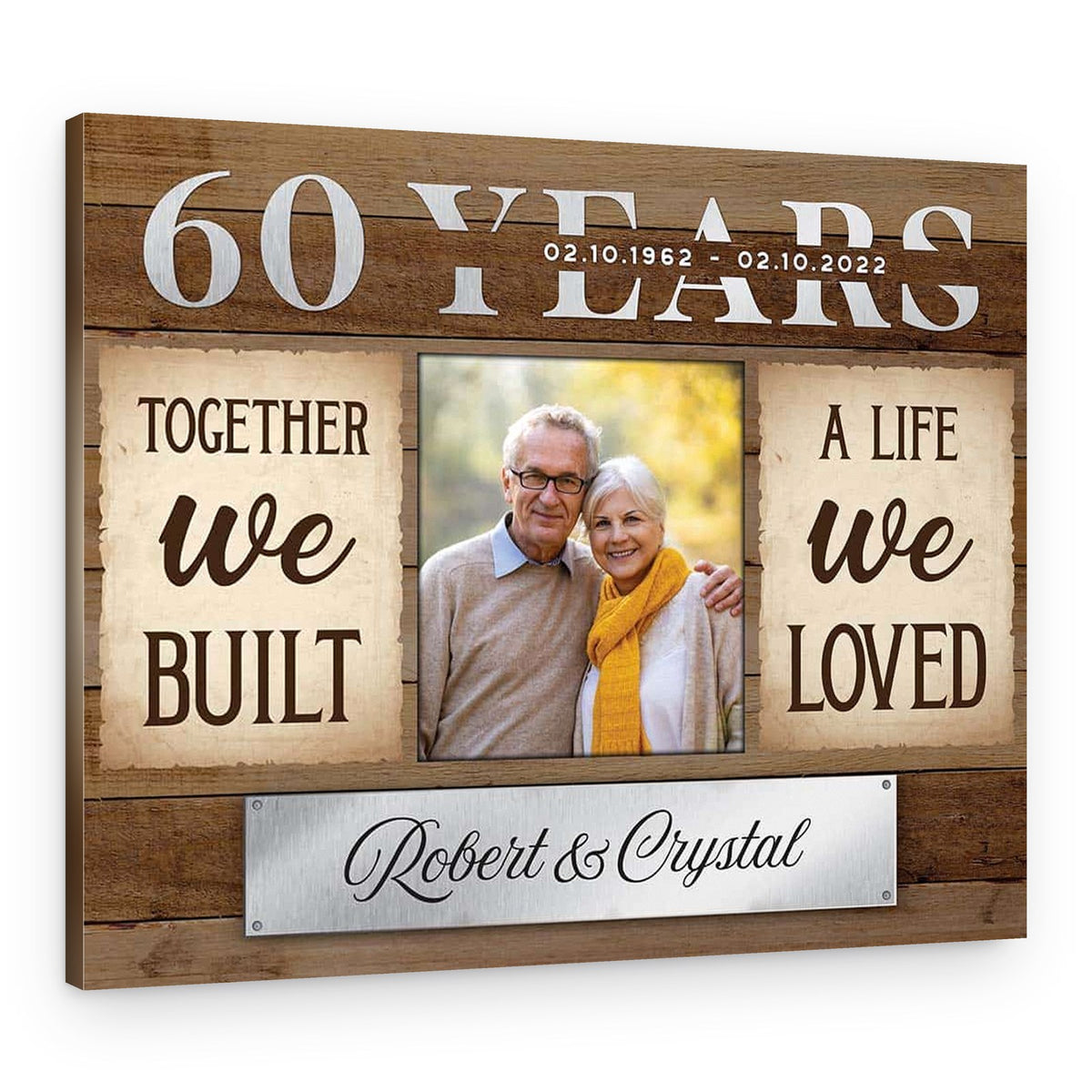 60th Anniversary Together We Built A Life We Loved Custom Canvas Print – Canvas Print