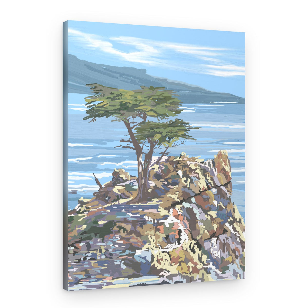 Lone Cypress Ocean View – Canvas Print
