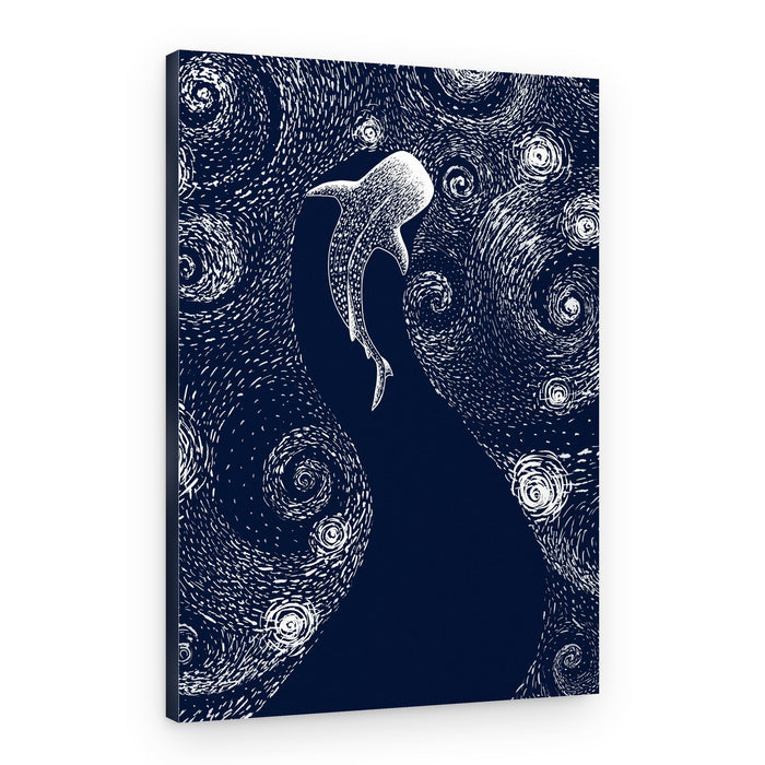 Starry Whale Shark – Canvas Print