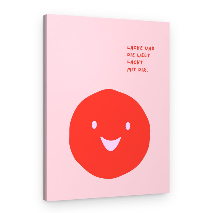 Red Smiling Face – Canvas Print