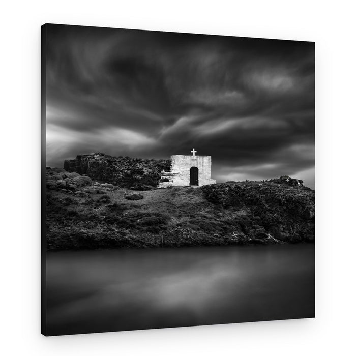 Dramatic Coastal Chapel – Canvas Print