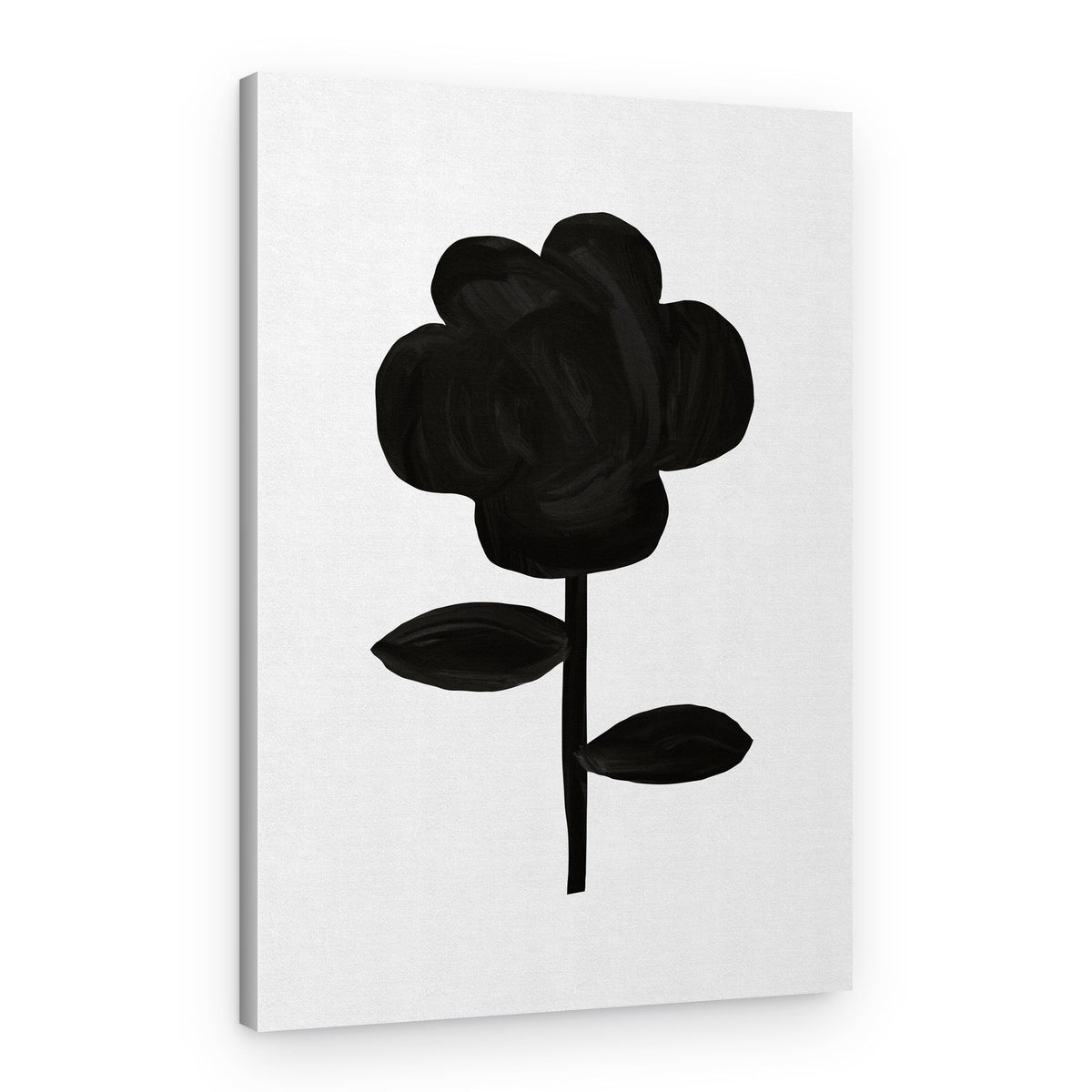 Simple Black Bloom – Canvas Print