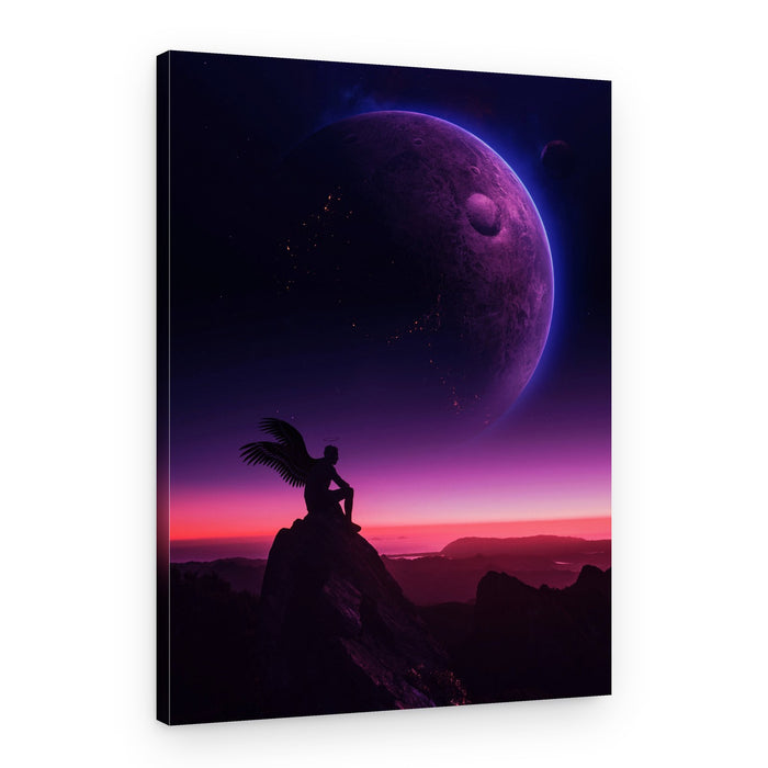 Angel on Cosmic Peak – Canvas Print