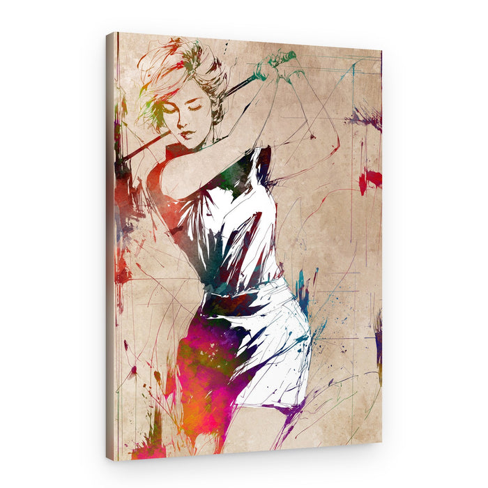 Colorful Golf Swing – Canvas Print