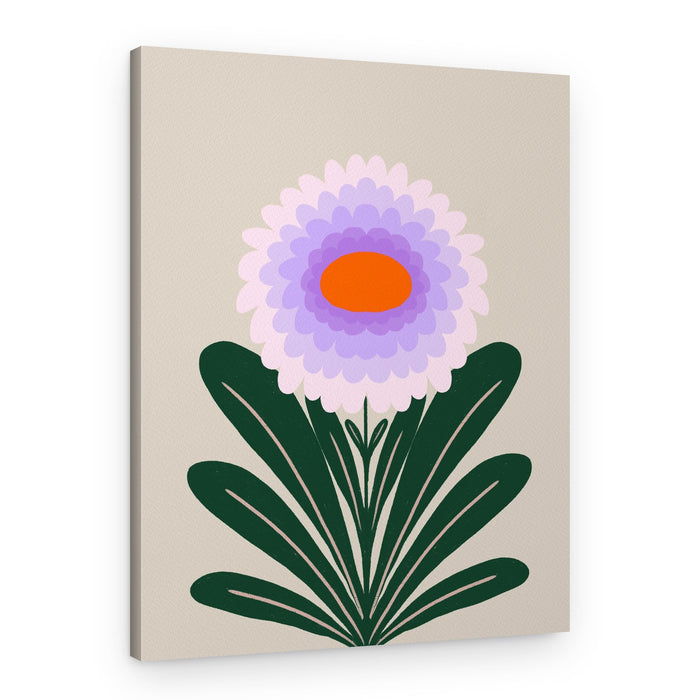 Stylized Purple Bloom – Canvas Print