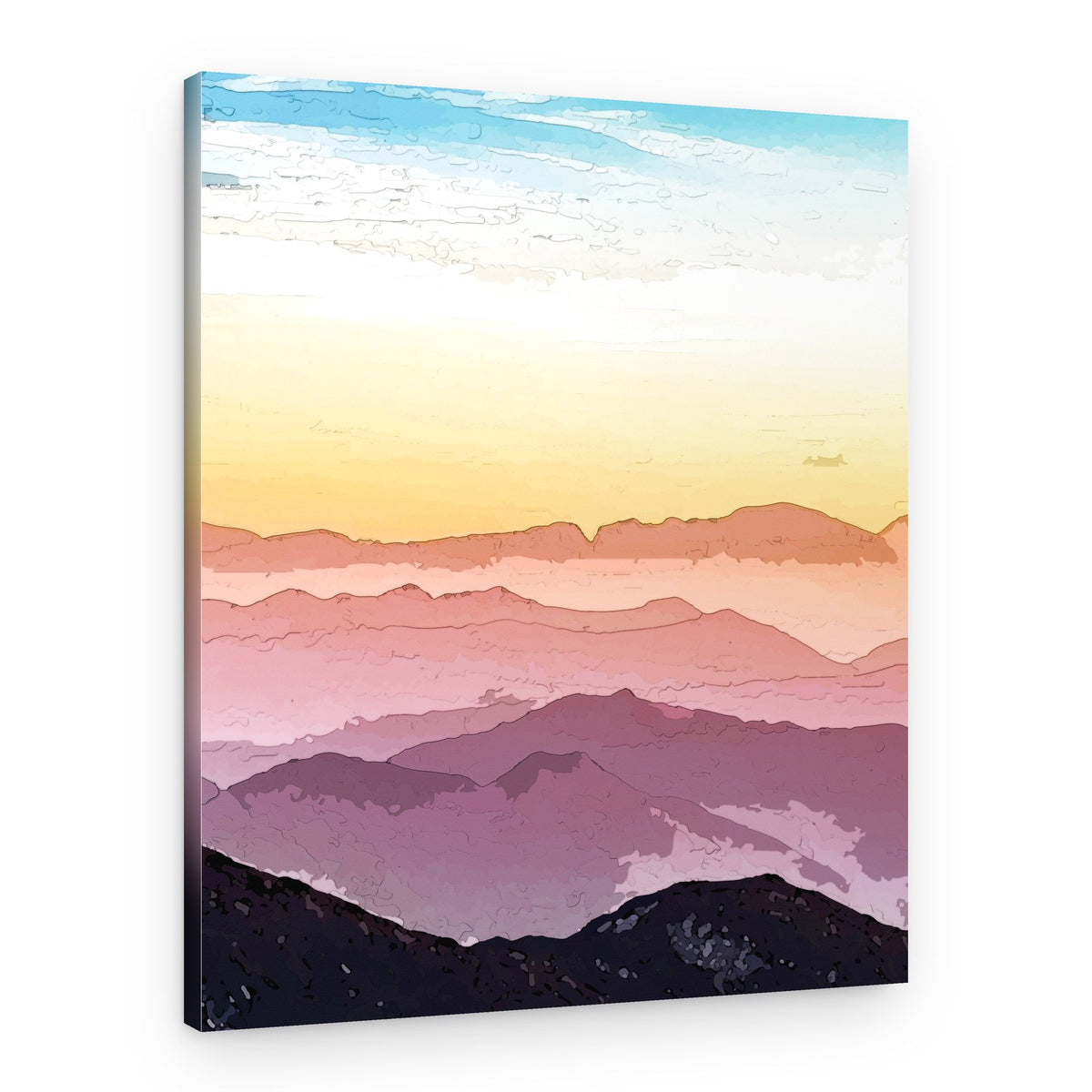 Dreamy Mountain Layers – Canvas Print