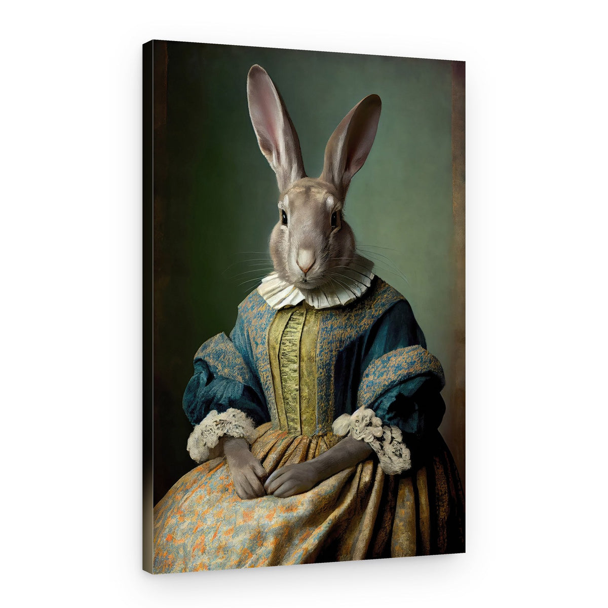 Regal Hare Portrait – Canvas Print