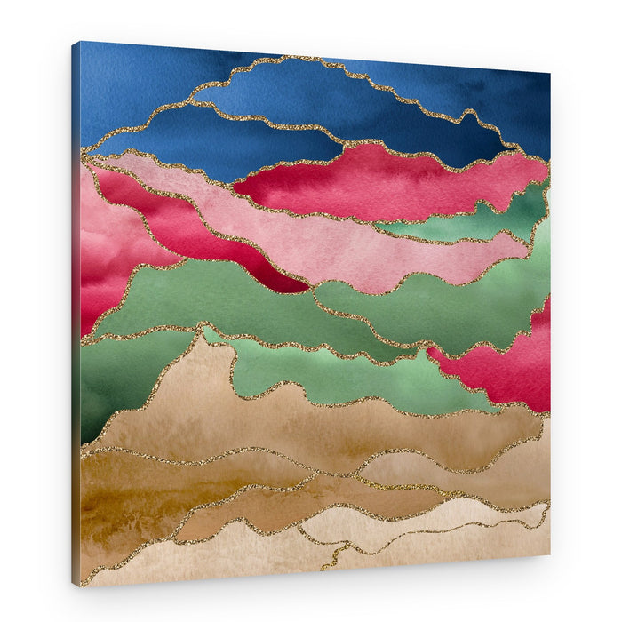 Vibrant Abstract Layers – Canvas Print