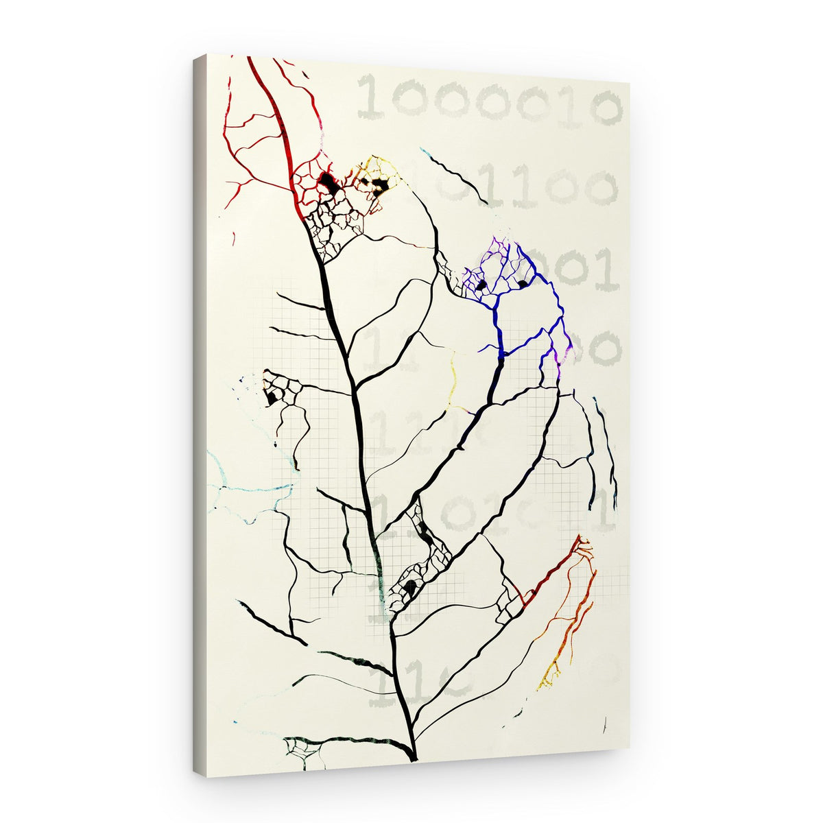 Binary Leaf Network – Canvas Print