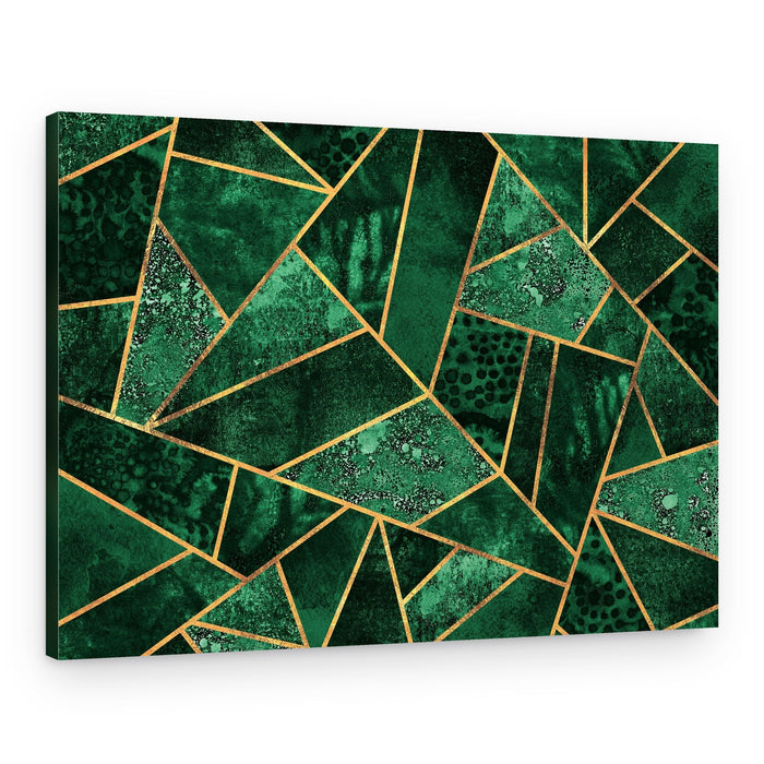 Emerald Geometric Pattern – Canvas Print