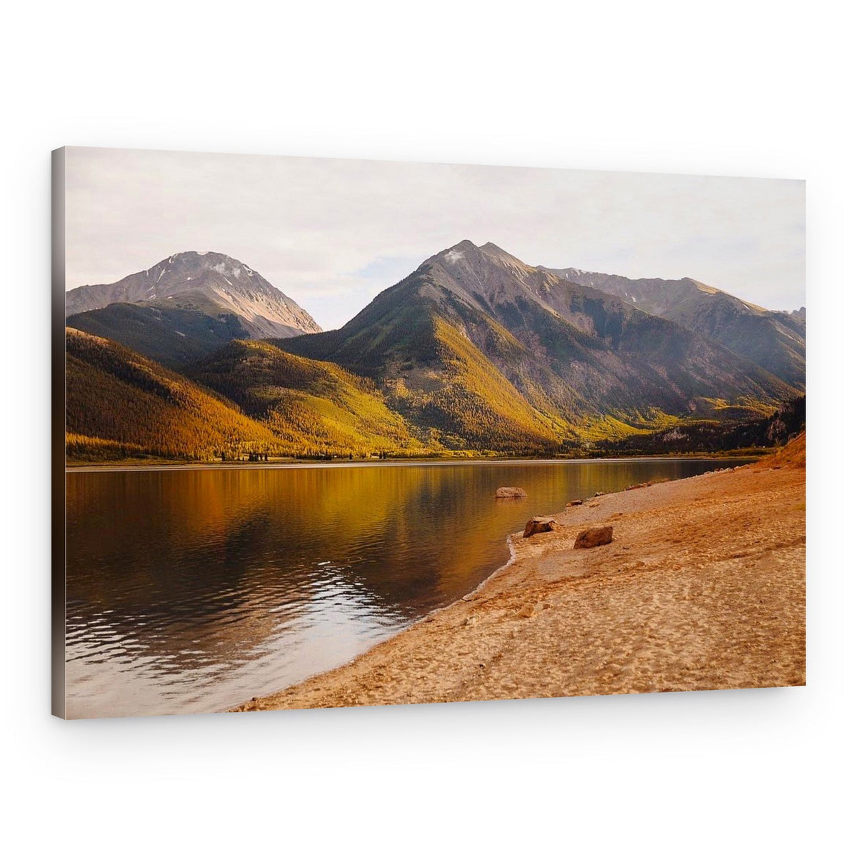 Golden Mountain Lake – Canvas Print