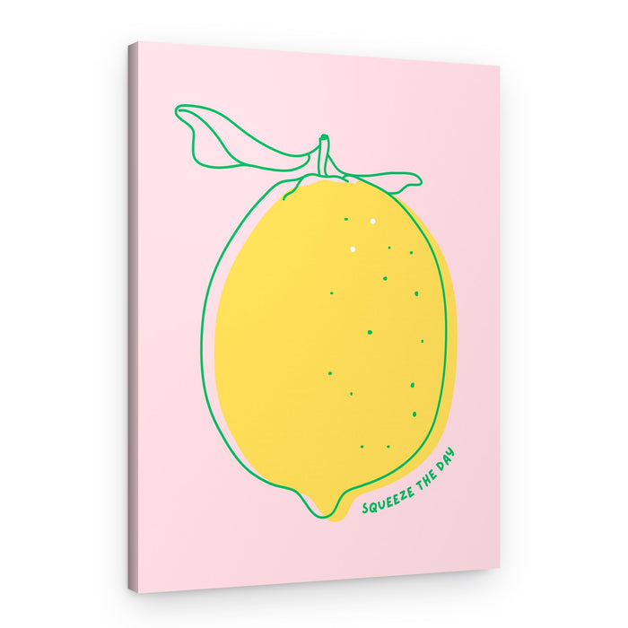 Squeeze The Day Lemon – Canvas Print