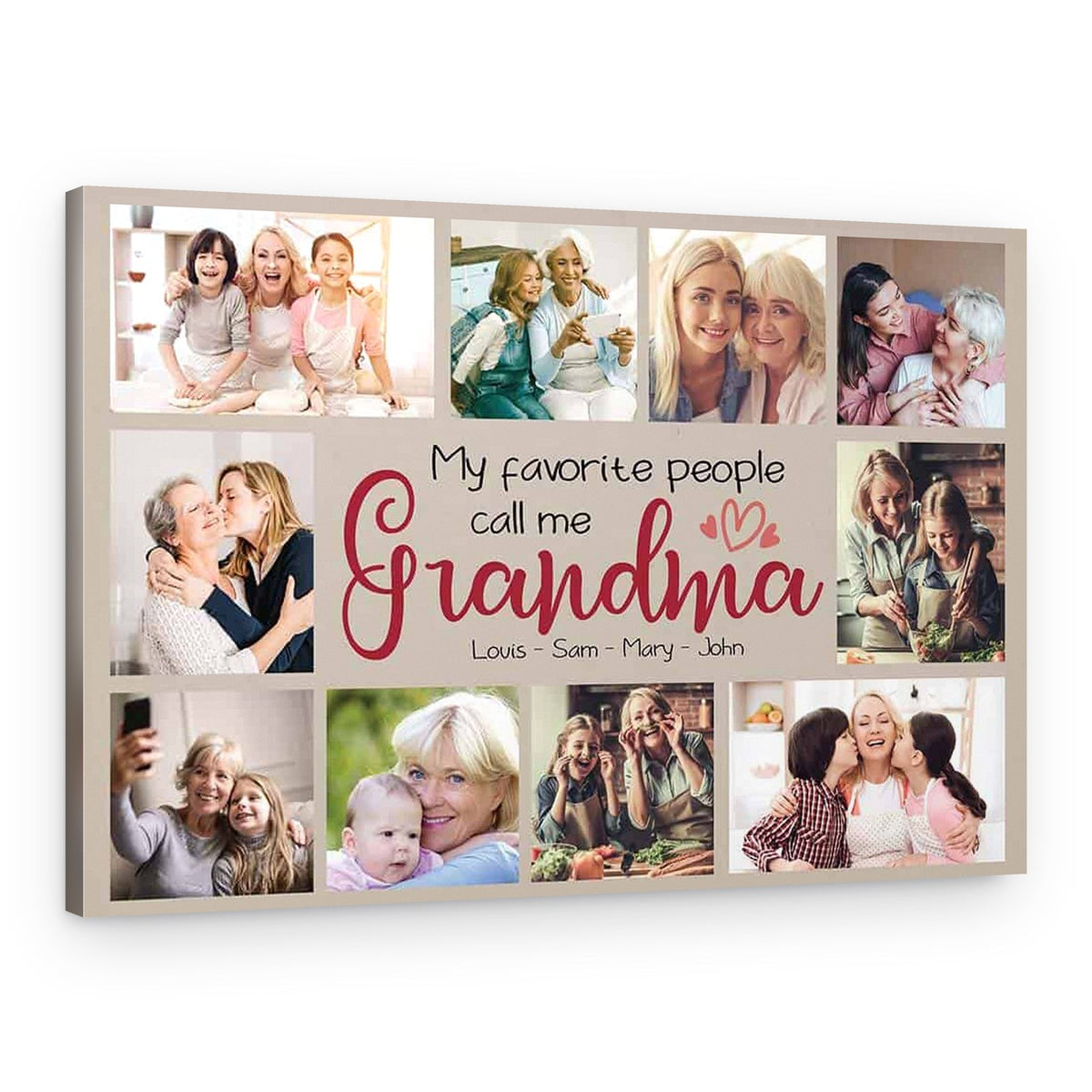 My Favorite People Call Me Grandma – Photo Collage Canvas Print – Canvas Print