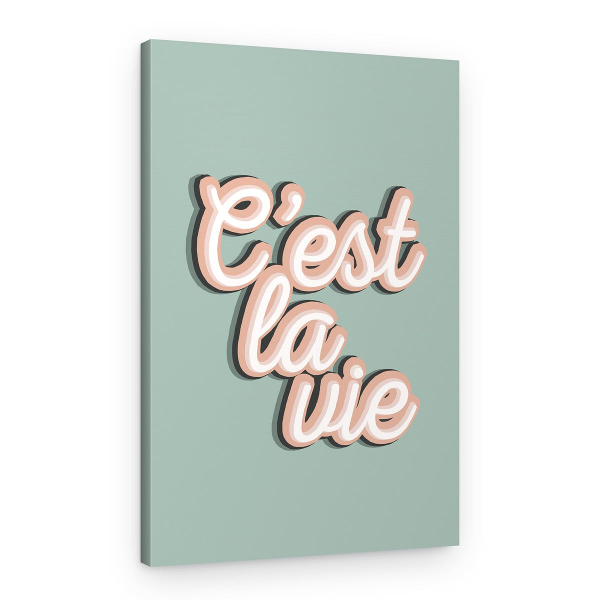 C'est La Vie Quote – Canvas Print