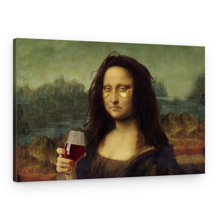 Mona Lisa Wine Night – Canvas Print