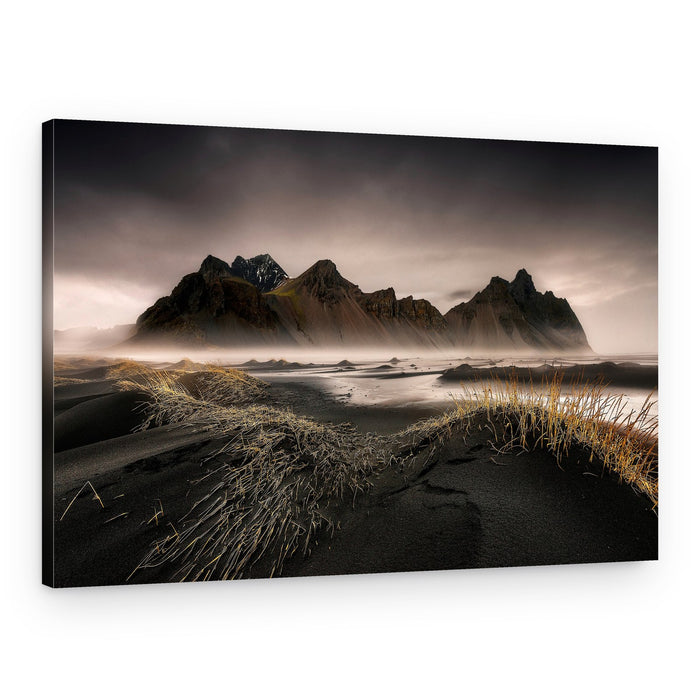 Misty Coastal Mountain Range – Canvas Print