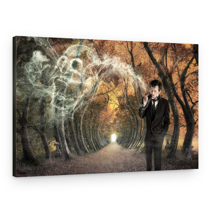 Haunting Autumn Encounter – Canvas Print