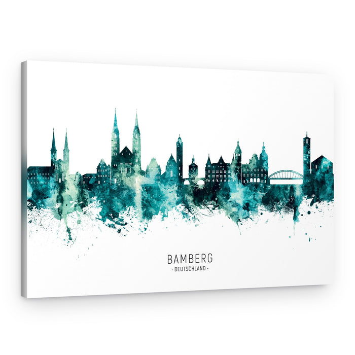 Bamberg Watercolor Cityscape – Canvas Print