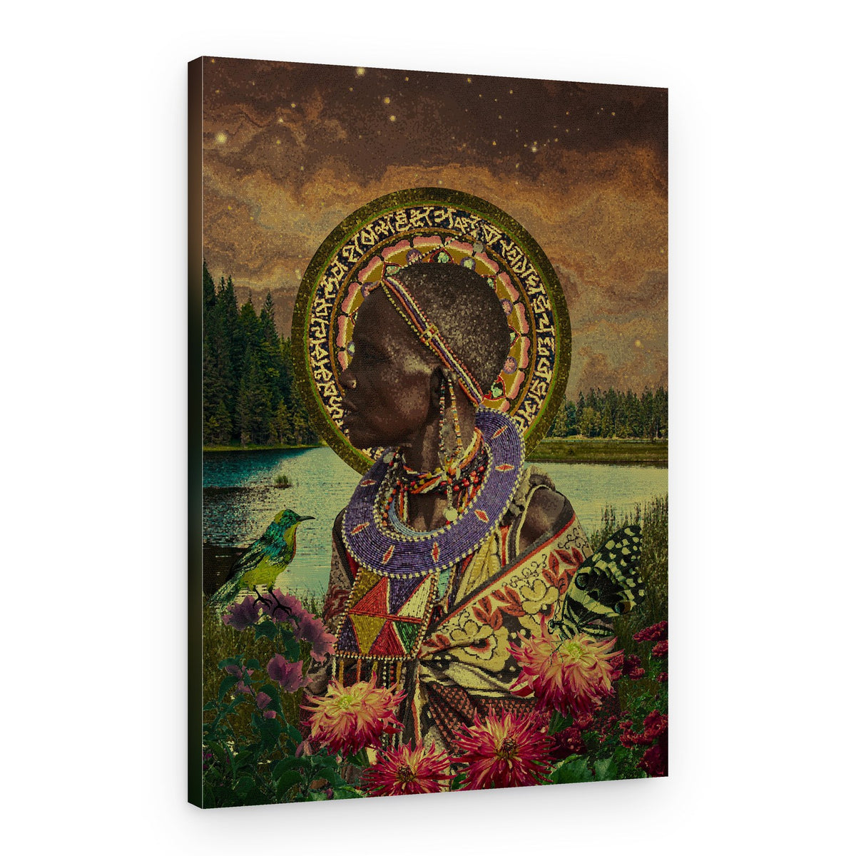 African Woman Nature Spirit – Canvas Print