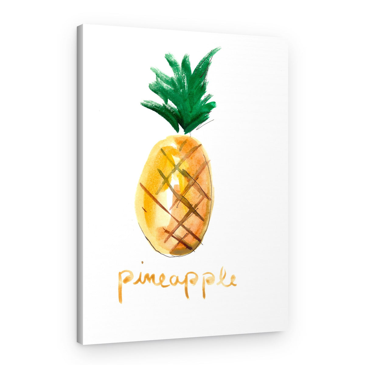 Bright Pineapple Painting – Canvas Print