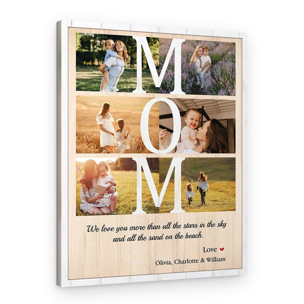 Personalized Mom Photo Collage With Quote Canvas Print