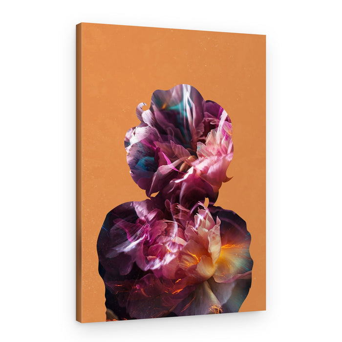 Vibrant Floral Portrait – Canvas Print