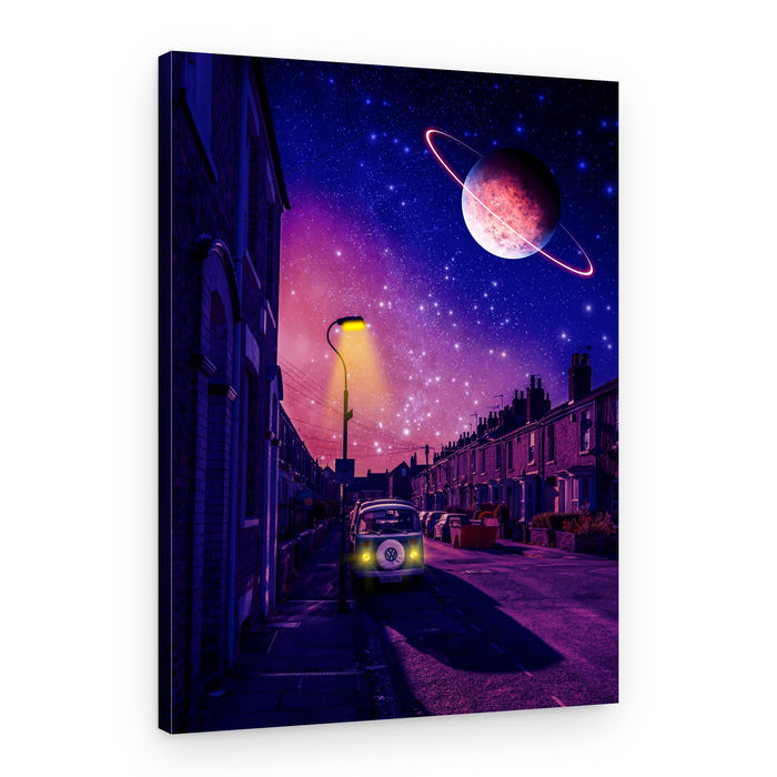 Starry Night Street Van – Canvas Print