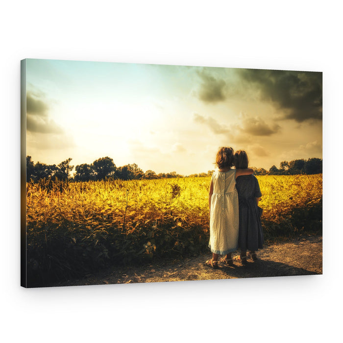 Friends in Golden Field – Canvas Print
