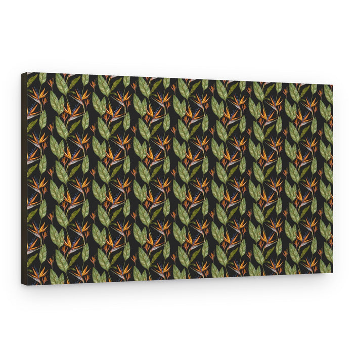 Vibrant Bird Paradise Pattern – Canvas Print