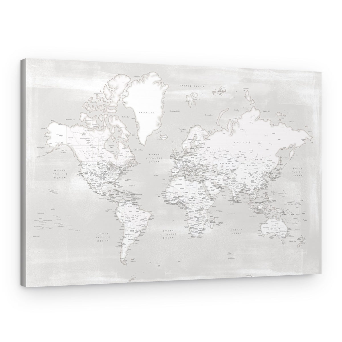 Minimalist World Map – Canvas Print