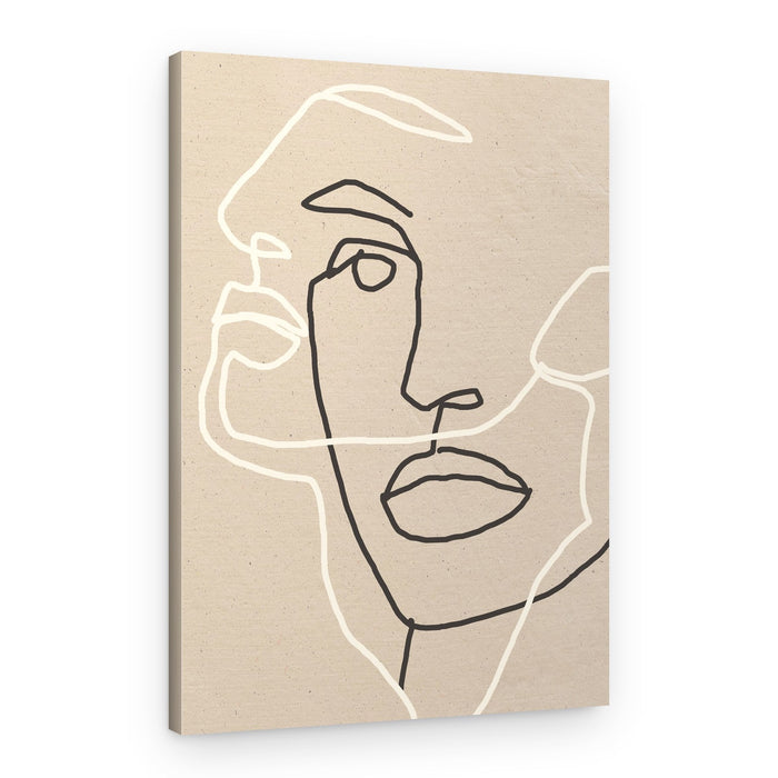 Abstract Line Face – Canvas Print