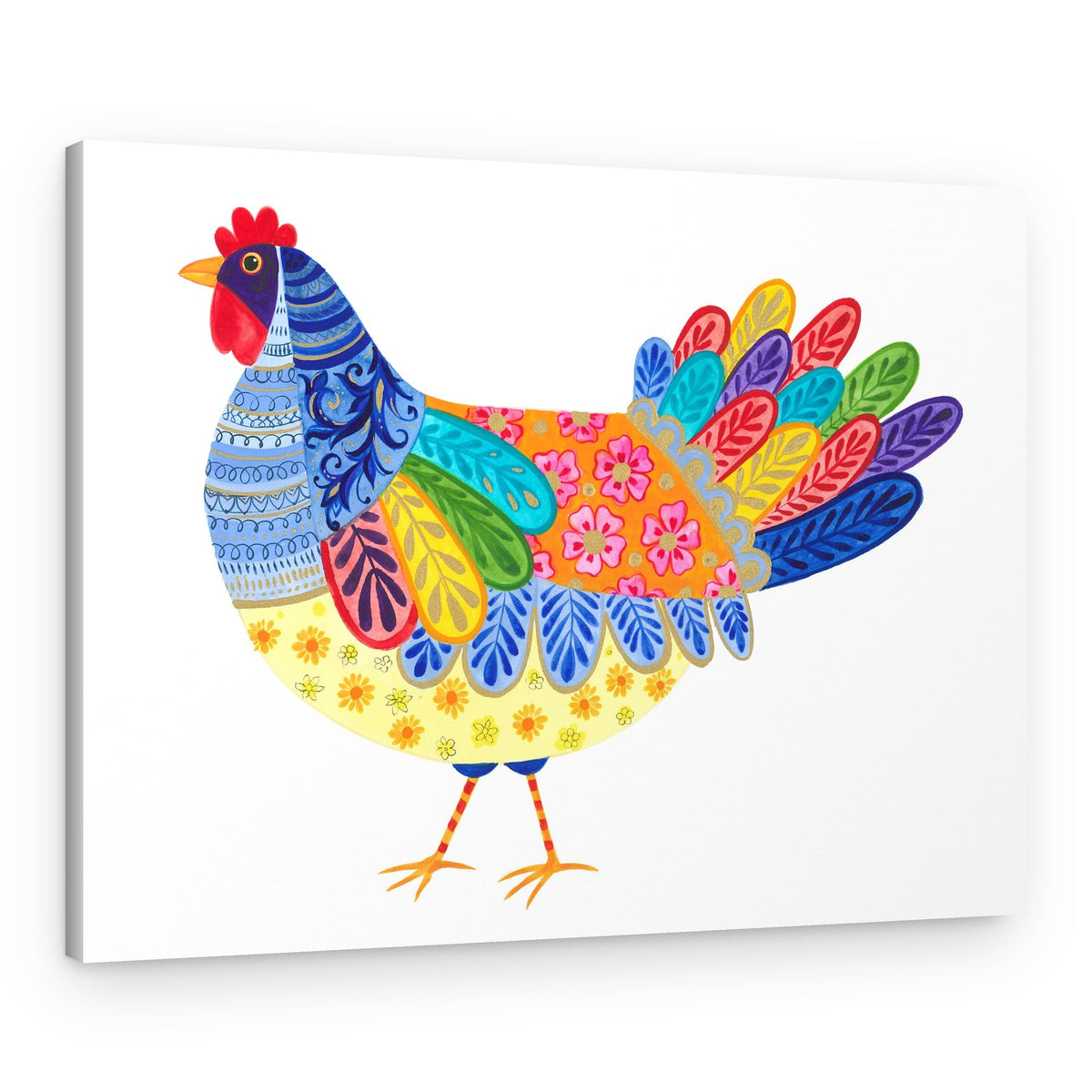 Vibrant Hen Delight – Canvas Print