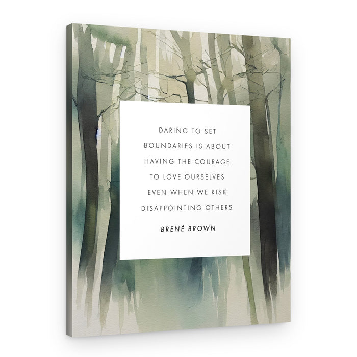 Muted Forest Watercolor – Canvas Print