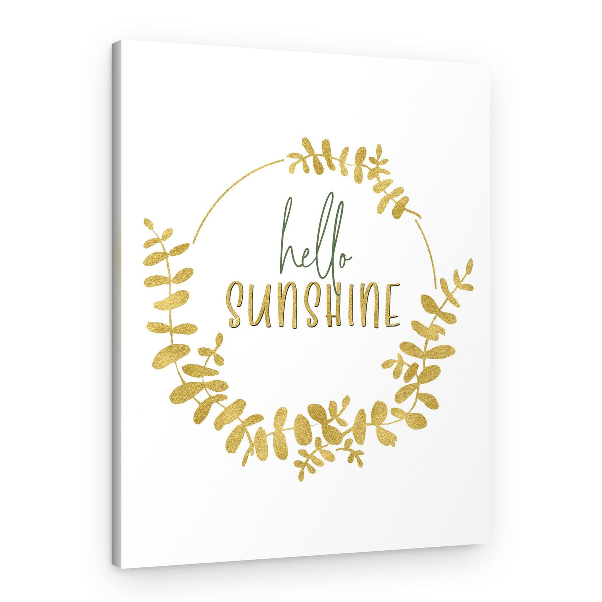 Hello Sunshine Wreath – Canvas Print