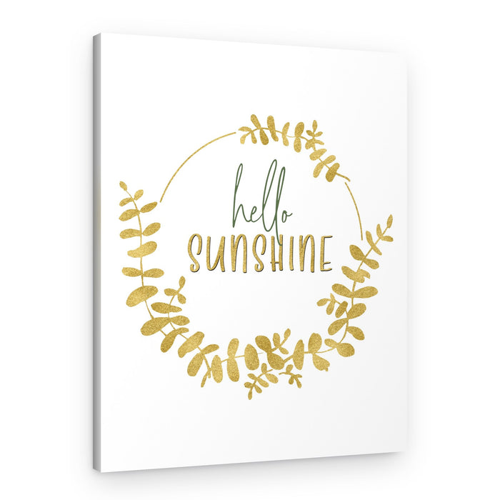 Hello Sunshine Wreath – Canvas Print