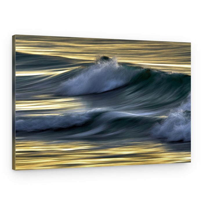 Golden Ocean Waves – Canvas Print