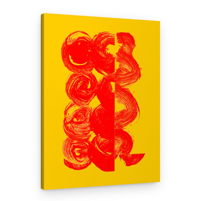 Bold Red Yellow Abstract – Canvas Print