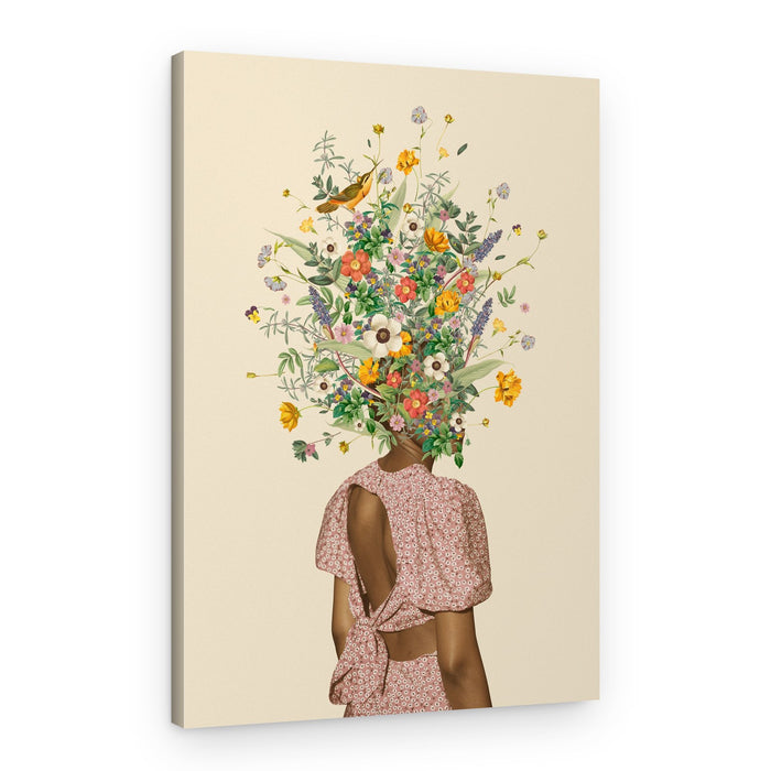 Floral Head Woman – Canvas Print