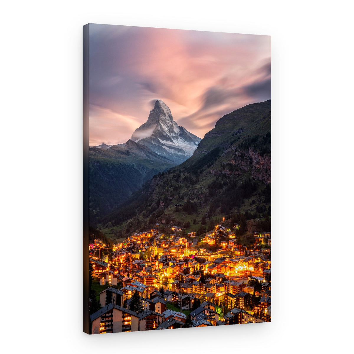 Zermatt Mountain Twilight – Canvas Print
