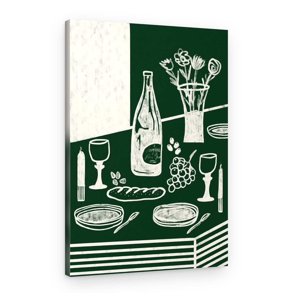 Rustic Dinner Table – Canvas Print