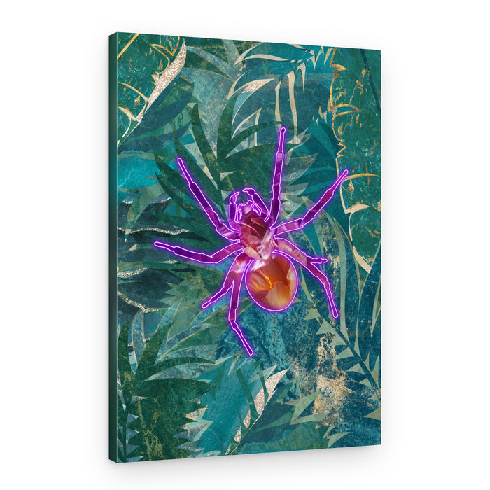 Neon Jungle Spider – Canvas Print