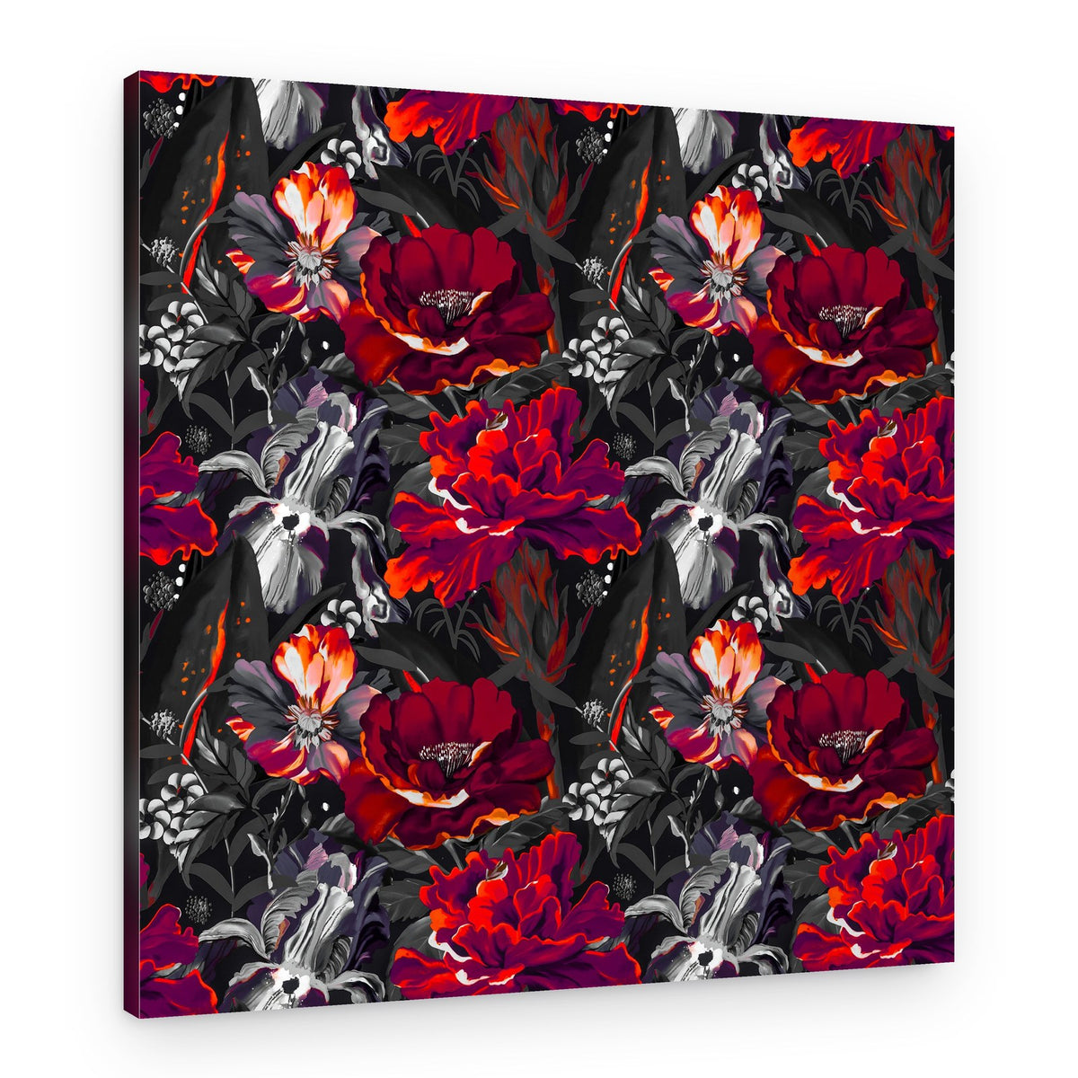 Crimson Tropical Bloom – Canvas Print