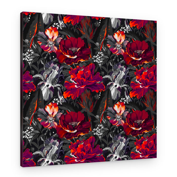 Crimson Tropical Bloom – Canvas Print