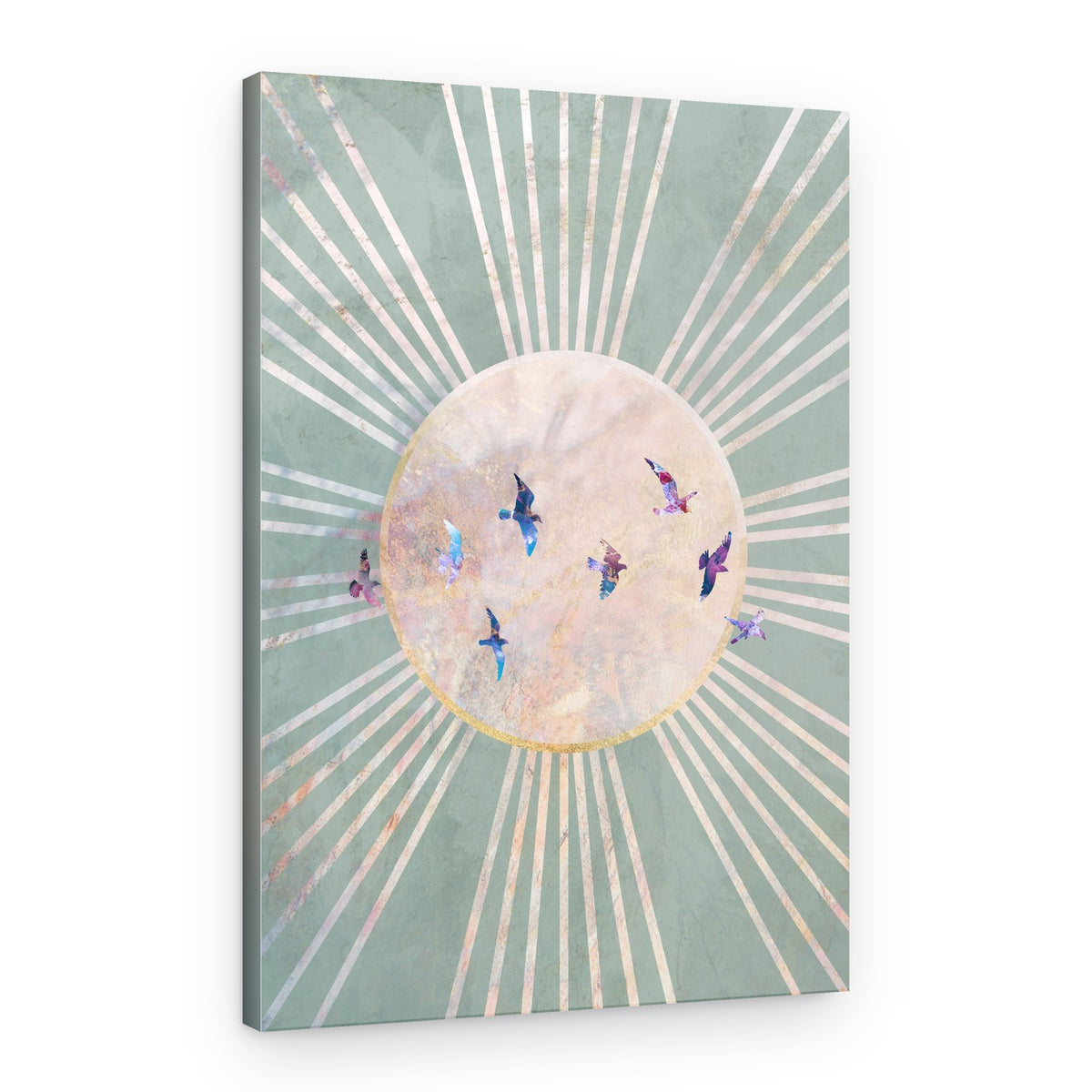 Celestial Birds Moon Rays – Canvas Print