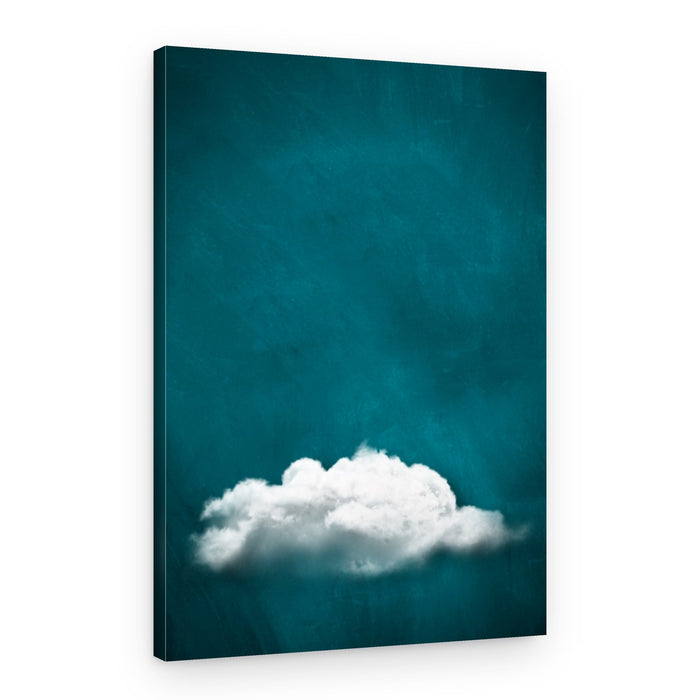 Serene Teal Cloud – Canvas Print