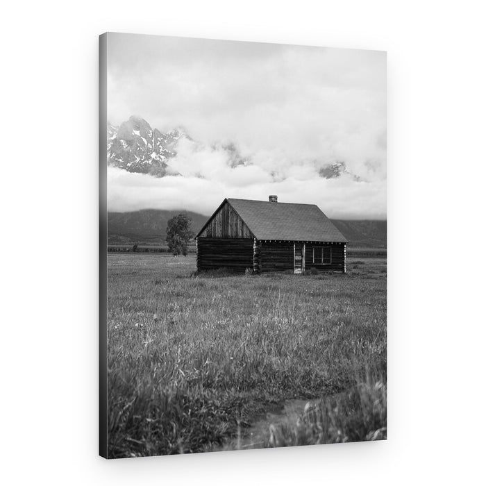 Rustic Mountain Cabin – Canvas Print