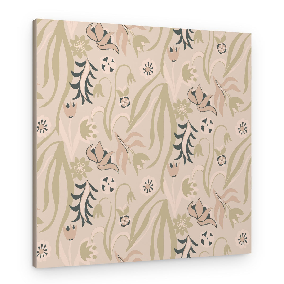 Soft Floral Pattern – Canvas Print
